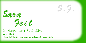 sara feil business card